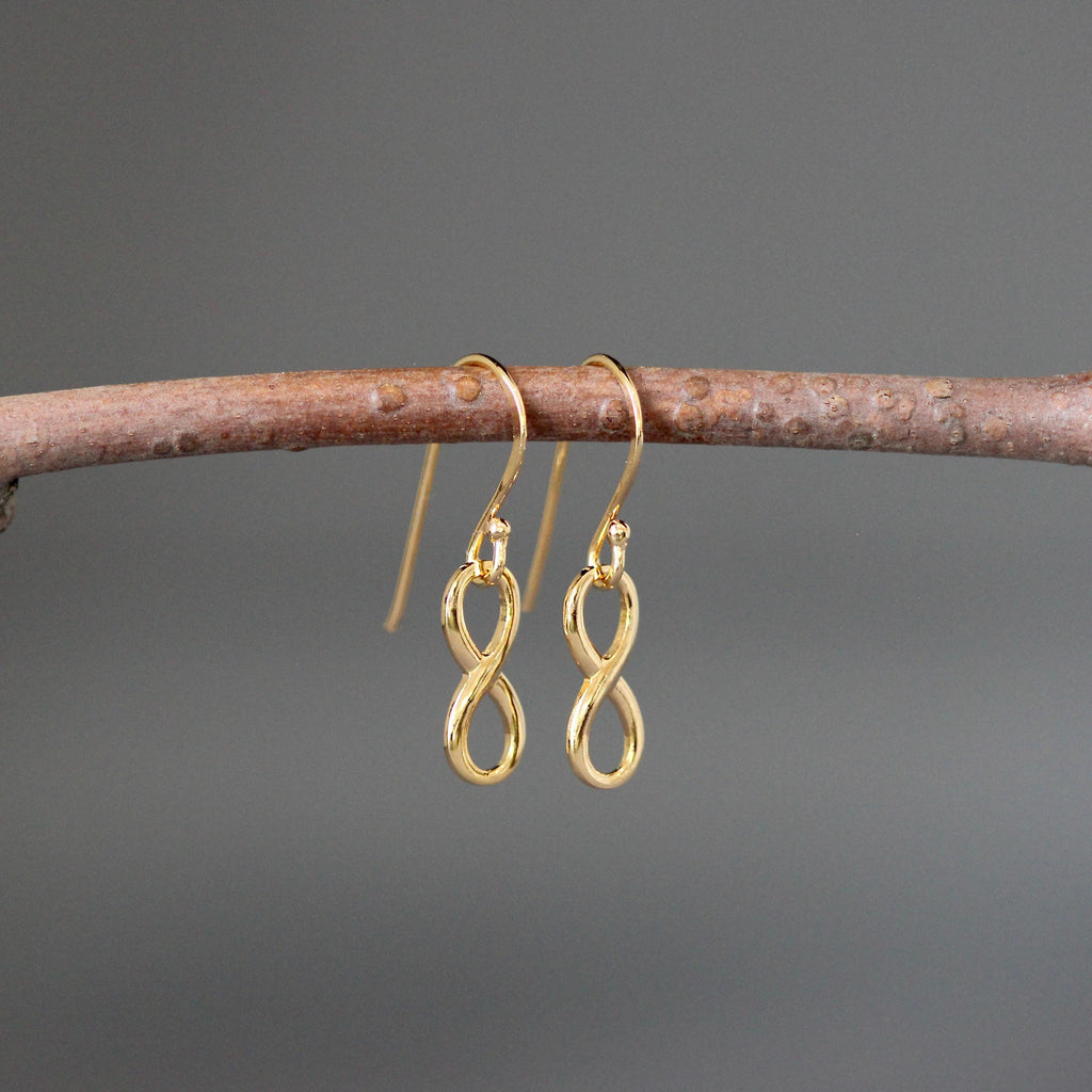 Gold Vermeil Infinity Symbol Dangle Earrings