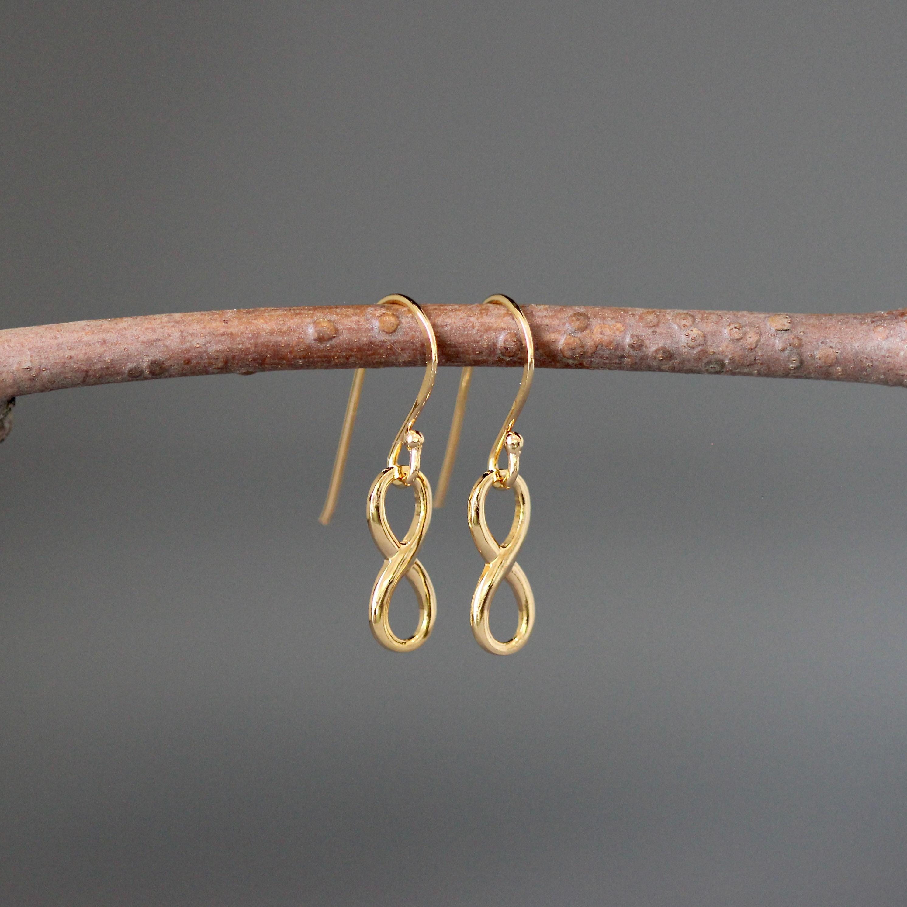 Gold Vermeil Infinity Symbol Dangle Earrings