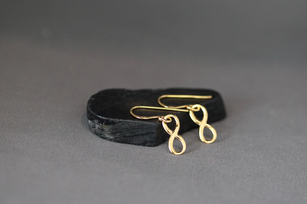 Gold Vermeil Infinity Symbol Dangle Earrings