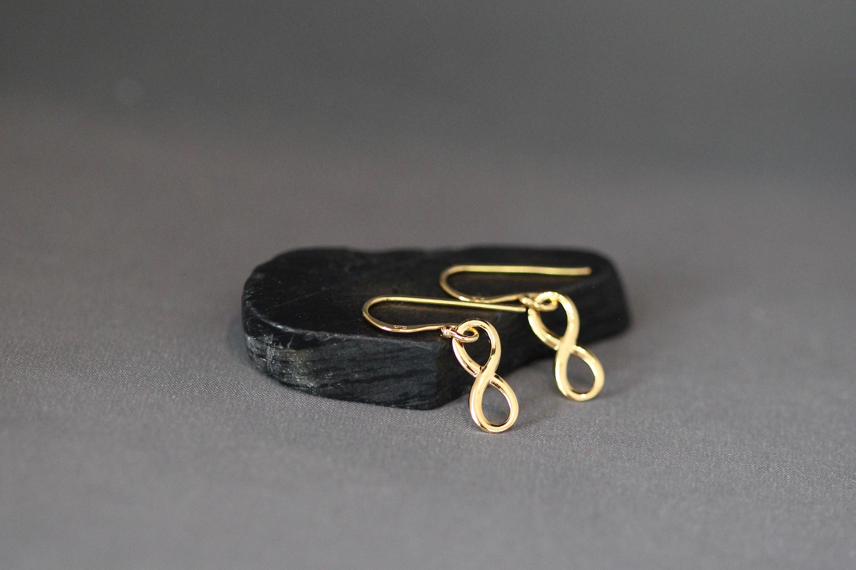 Gold Vermeil Infinity Symbol Dangle Earrings