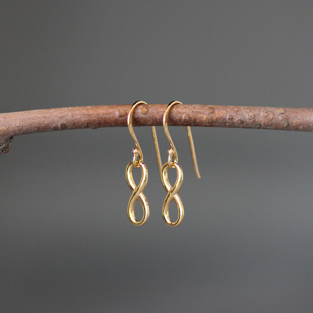 Gold Vermeil Infinity Symbol Dangle Earrings