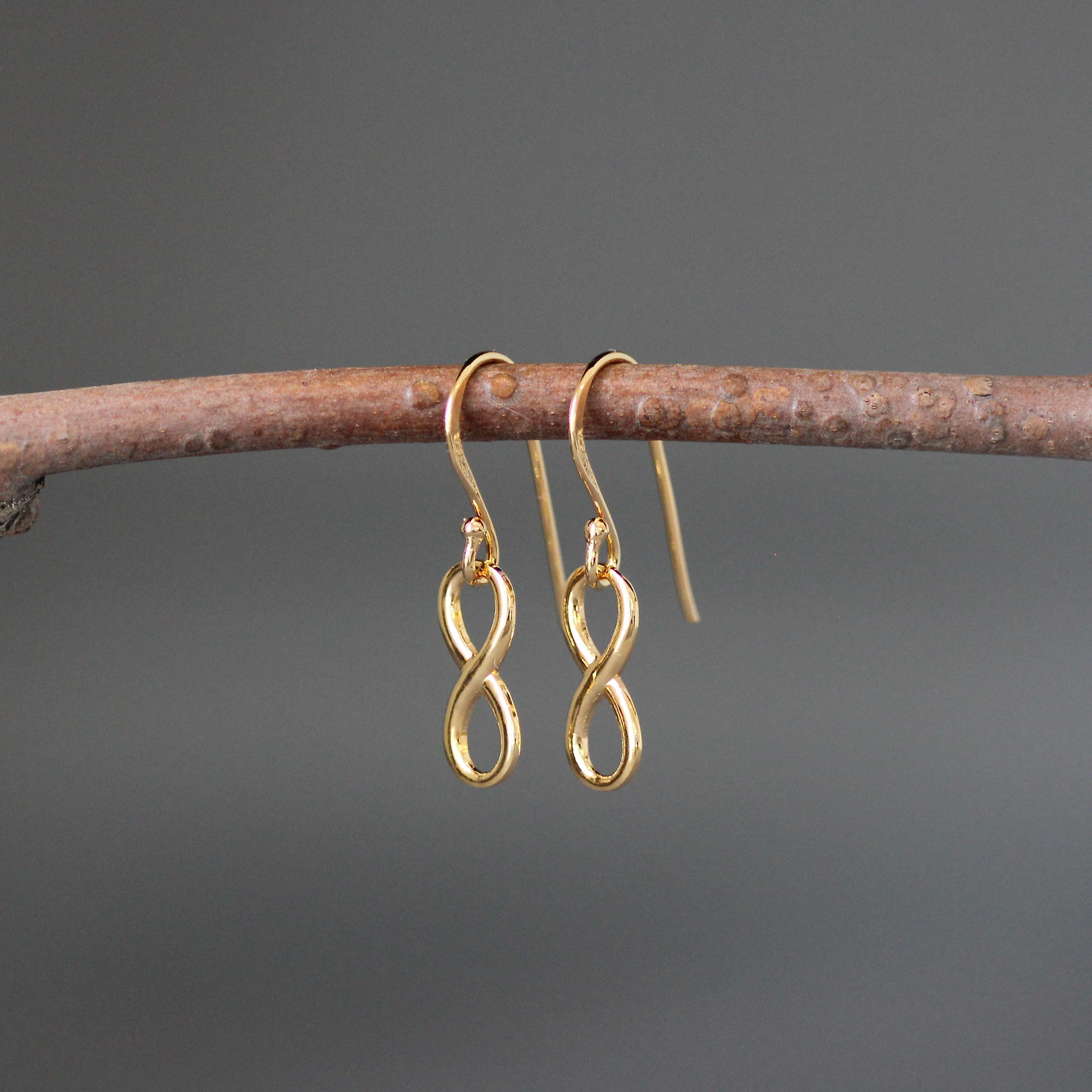 Gold Vermeil Infinity Symbol Dangle Earrings