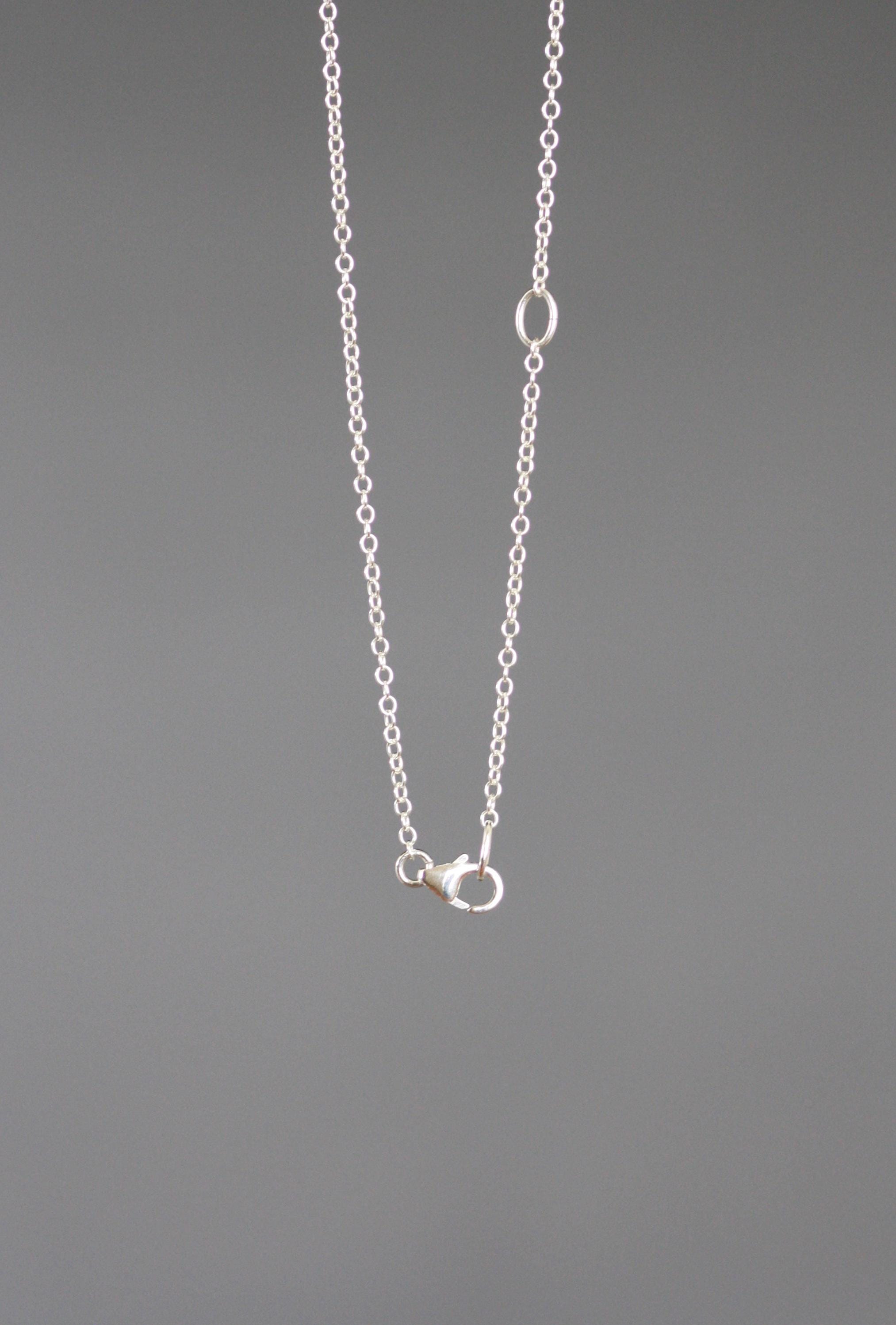 Floating Sterling Silver Heart Charm Pendant Necklace