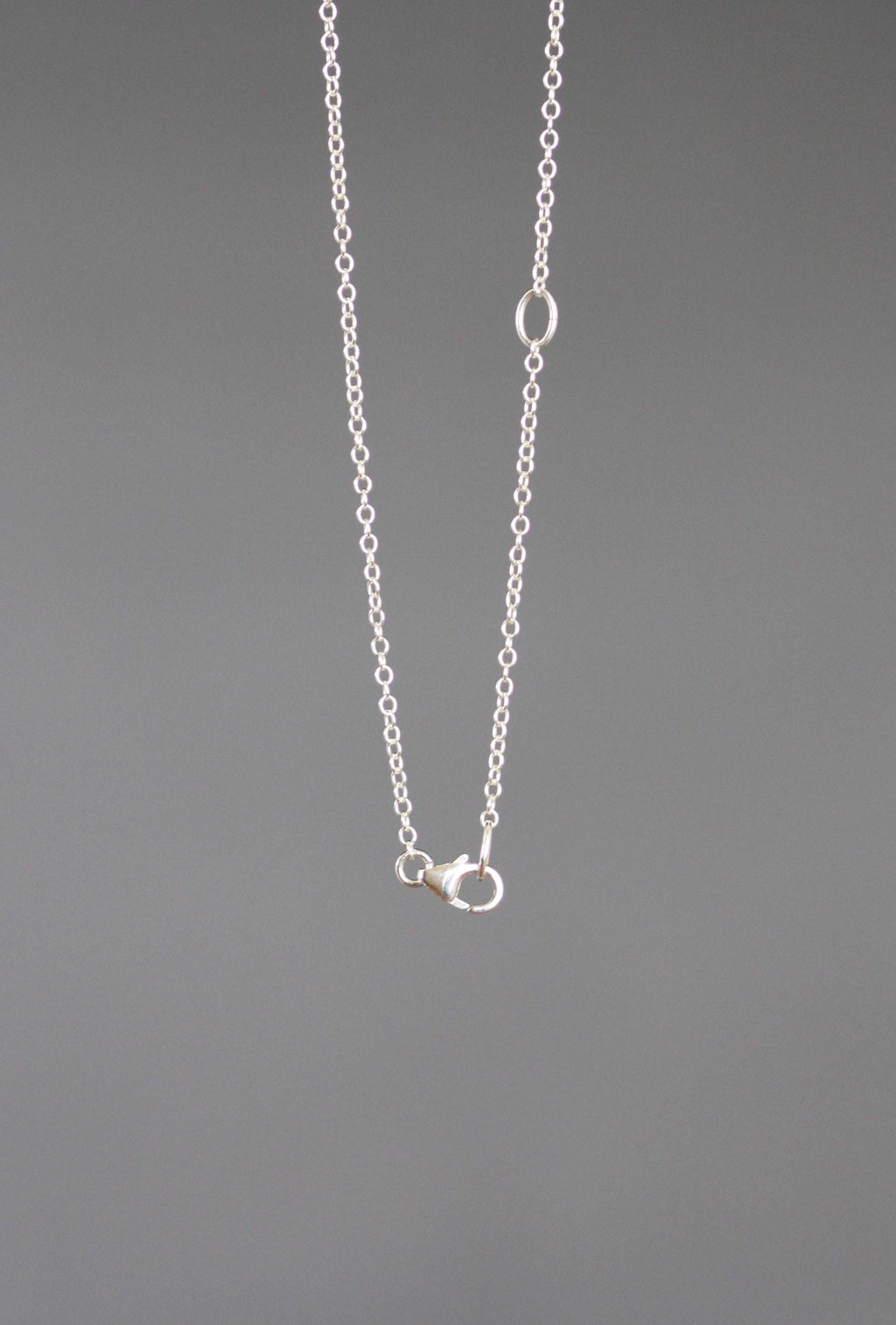 Solid Sterling Silver Heart Charm Pendant Necklace