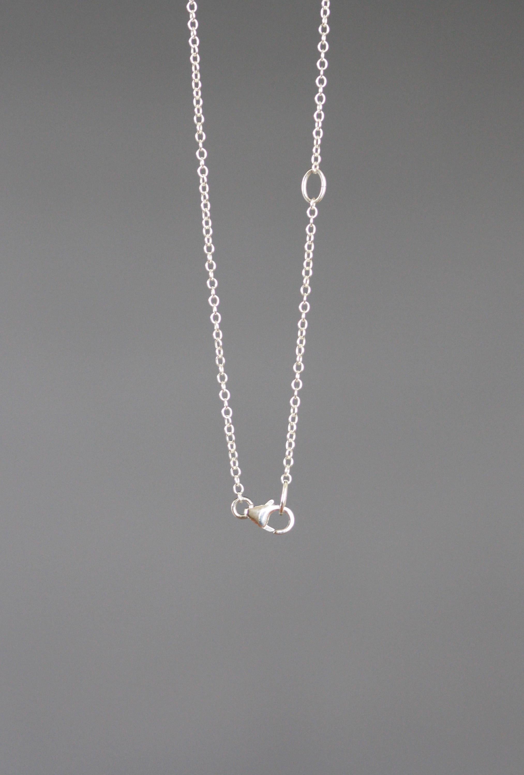 Sterling Silver Peace Sign Pendant Necklace
