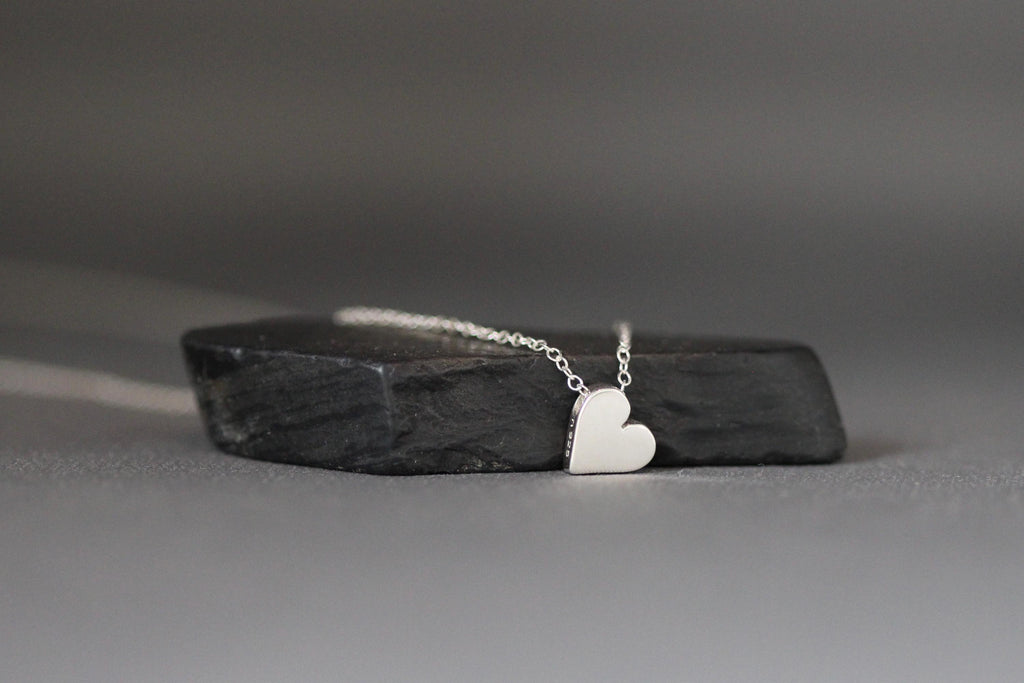 Sterling Silver Heart Charm Necklace
