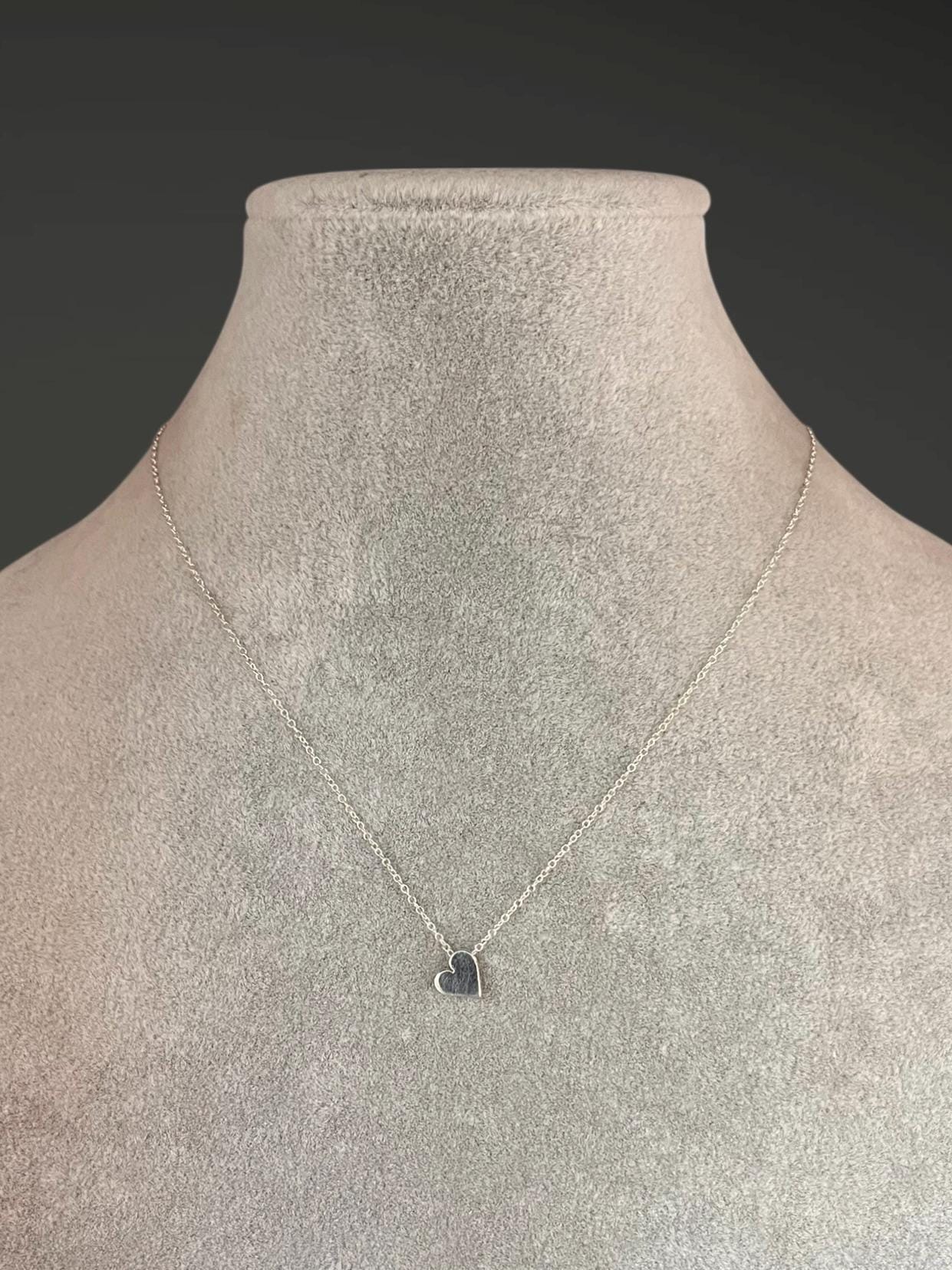Sterling Silver Heart Charm Necklace