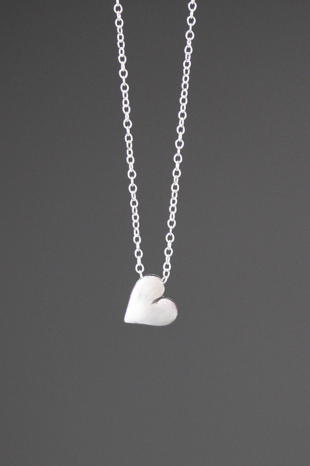 Sterling Silver Heart Charm Necklace