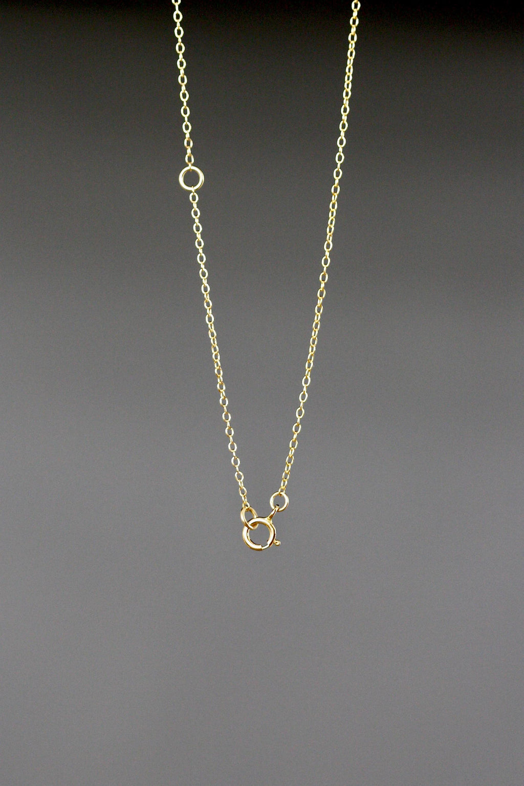 Gold Vermeil Flower Charm Pendant on Gold Filled Chain