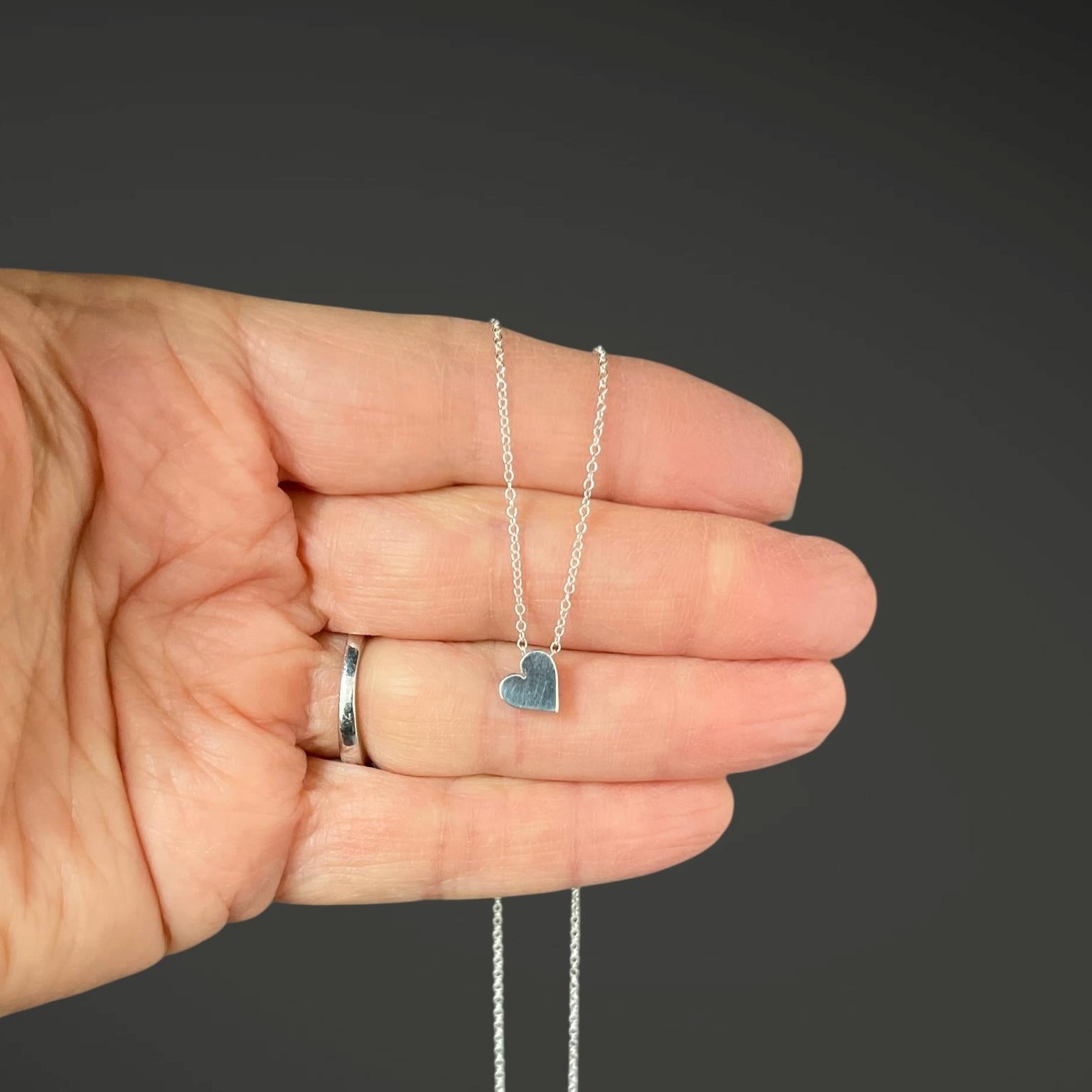 Sterling Silver Heart Charm Necklace