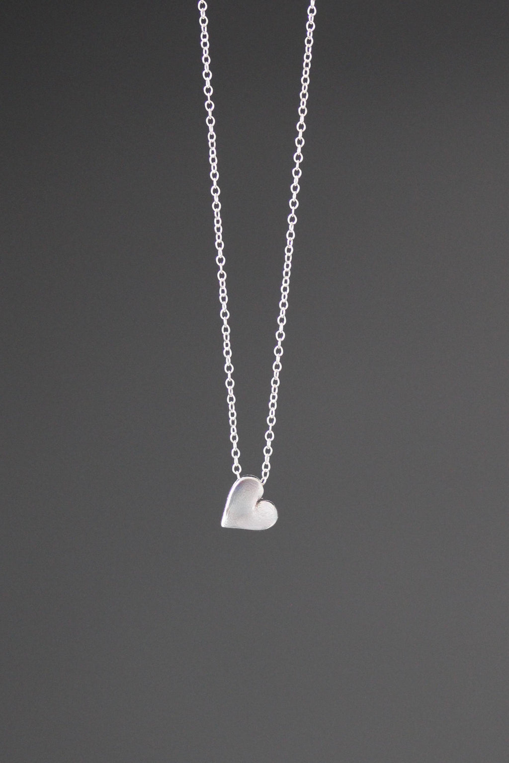 Sterling Silver Heart Charm Necklace
