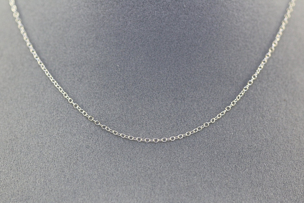 24" Sterling Silver Open Link Finished Chain