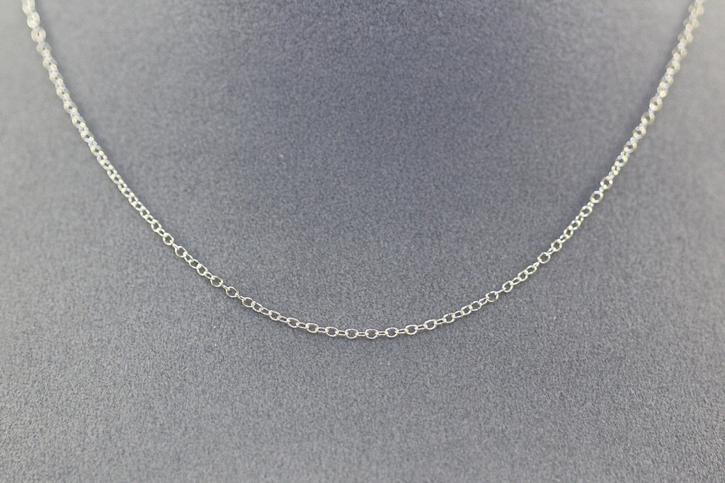 15" Sterling Silver Open Link Finished Chain