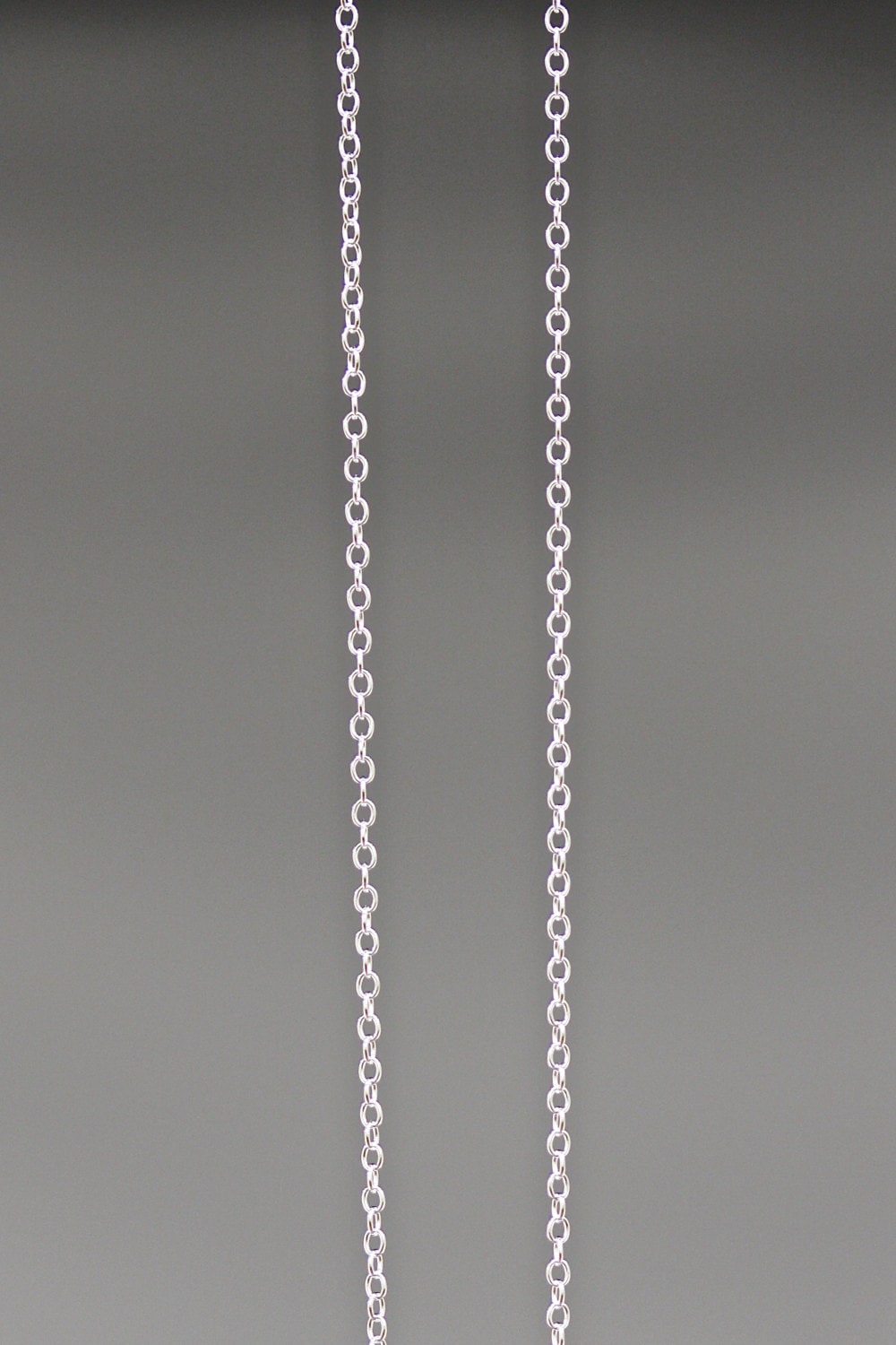 15" Sterling Silver Open Link Finished Chain