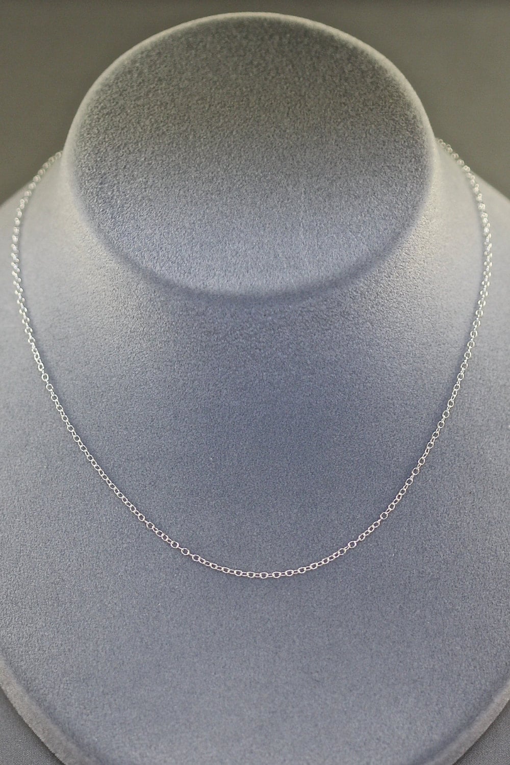 18" Sterling Silver Open Link Finished Chain