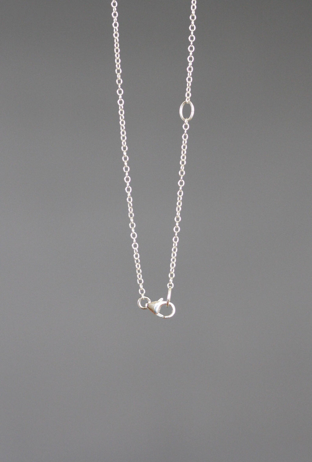 Aqua Chalcedony Teardrop Necklace on Sterling Silver Ribbon Link