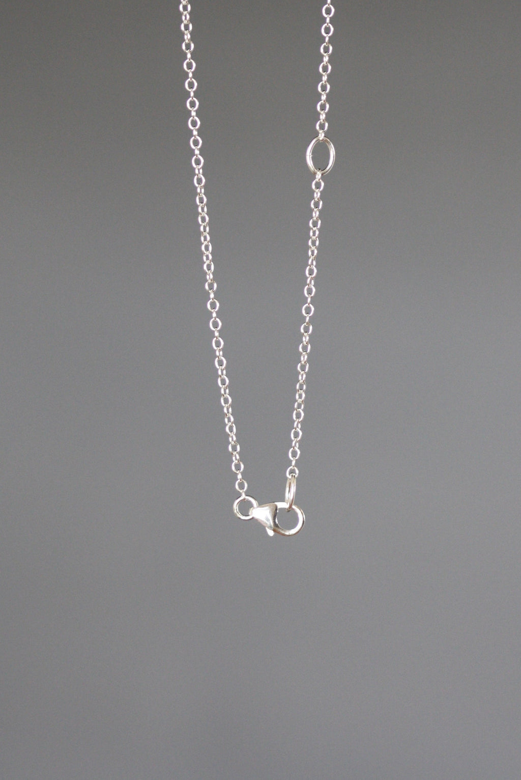 Bali Silver Rose Pendant Necklace on Open Link Chain